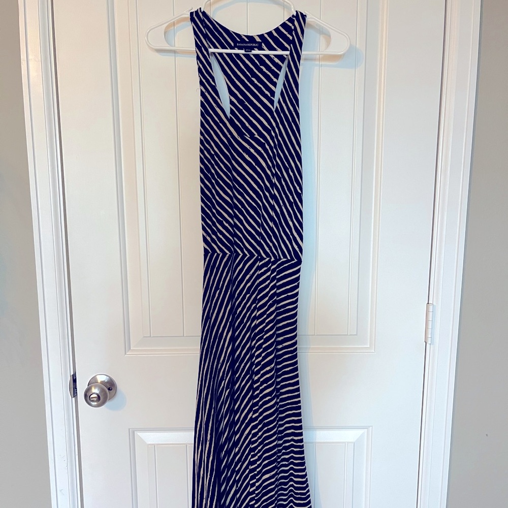 Striped midlength sundress